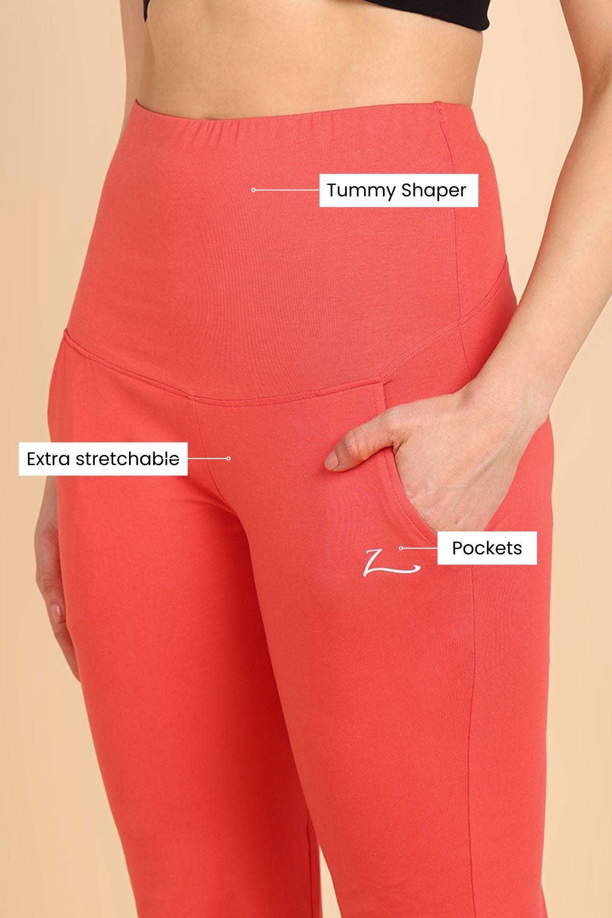 249 Zactive™ Coral Maternity Trouser (Pregnancy & Postpartum)