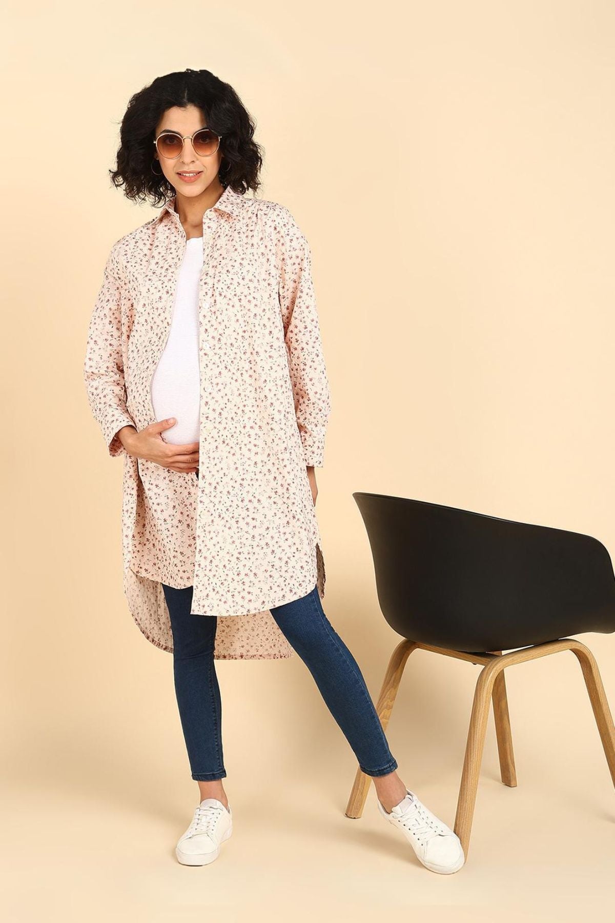 Swiss Dot Dobby 100% Cotton Shirt Dress