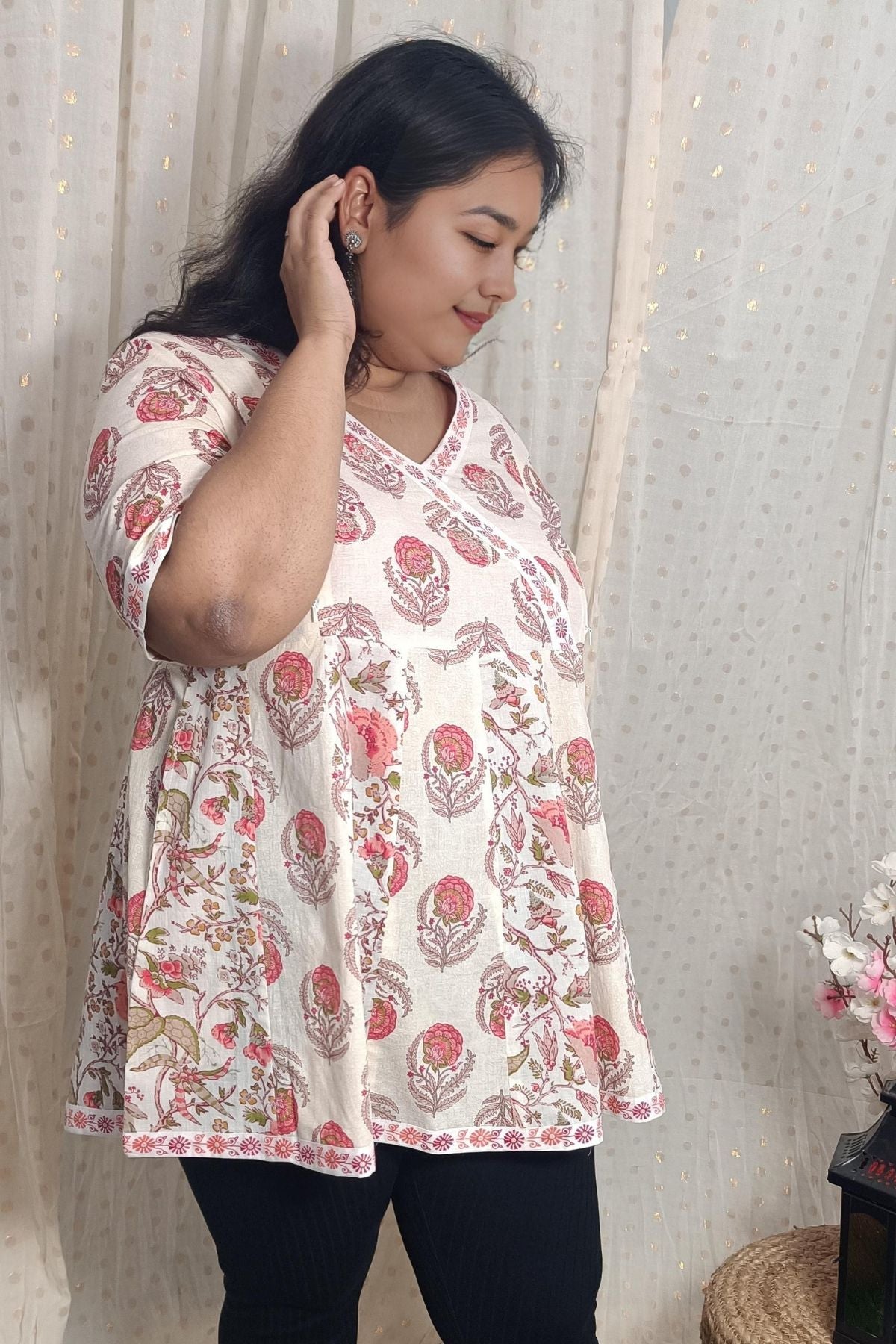 Pure Cotton Printed Maternity Feeding Top